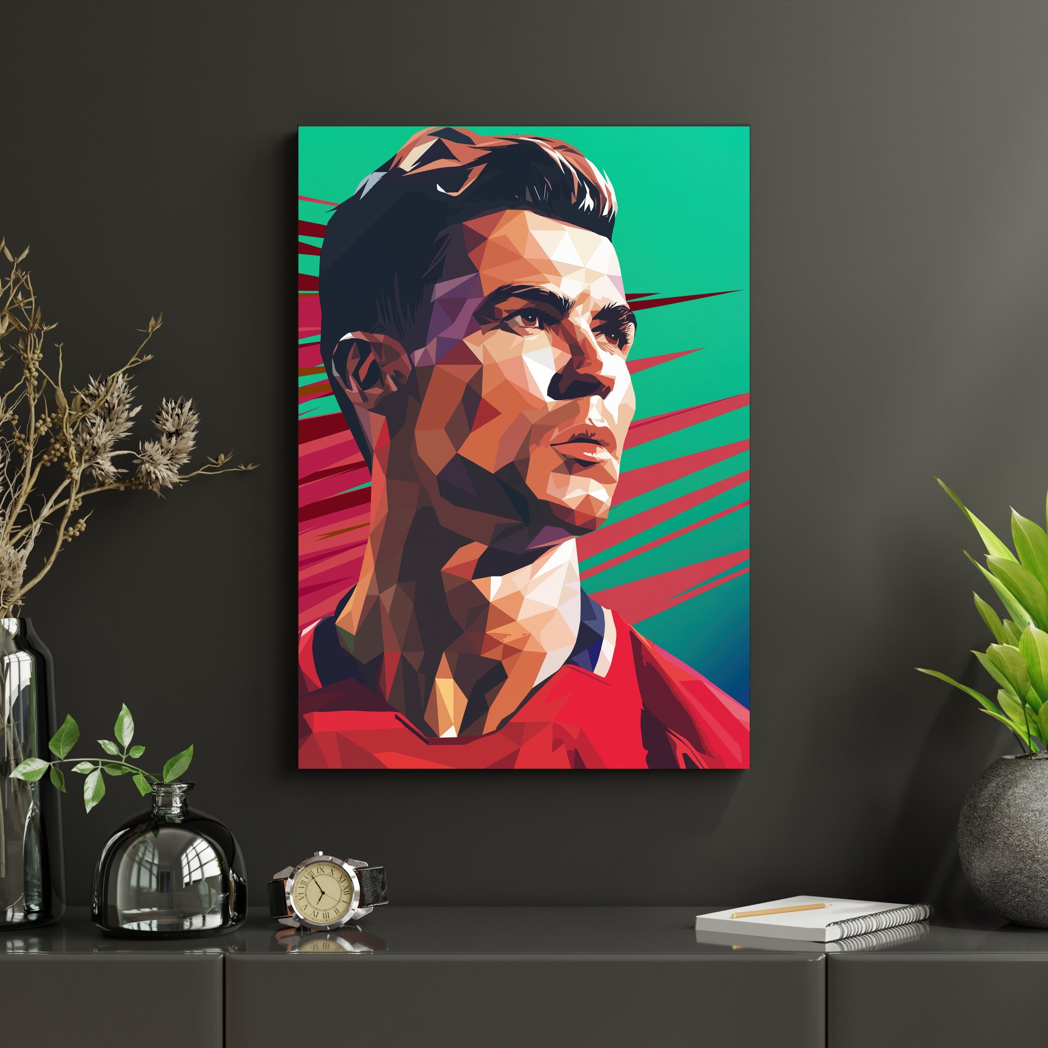 Cristiano Ronaldo Wall Poster – Geometric Football Wall Art Lazywalls